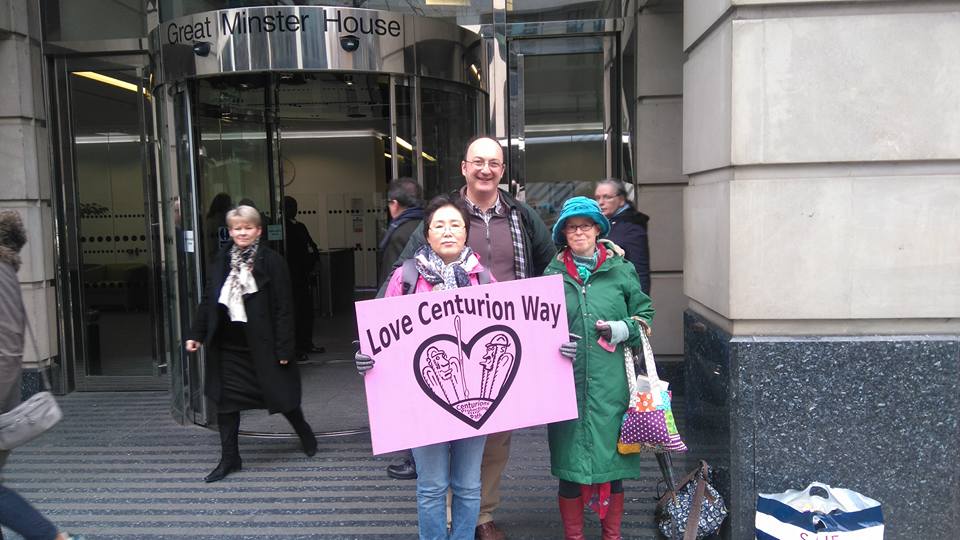 Taking a giant FoCW Valentines card to Dep Transport for Chris Grayling